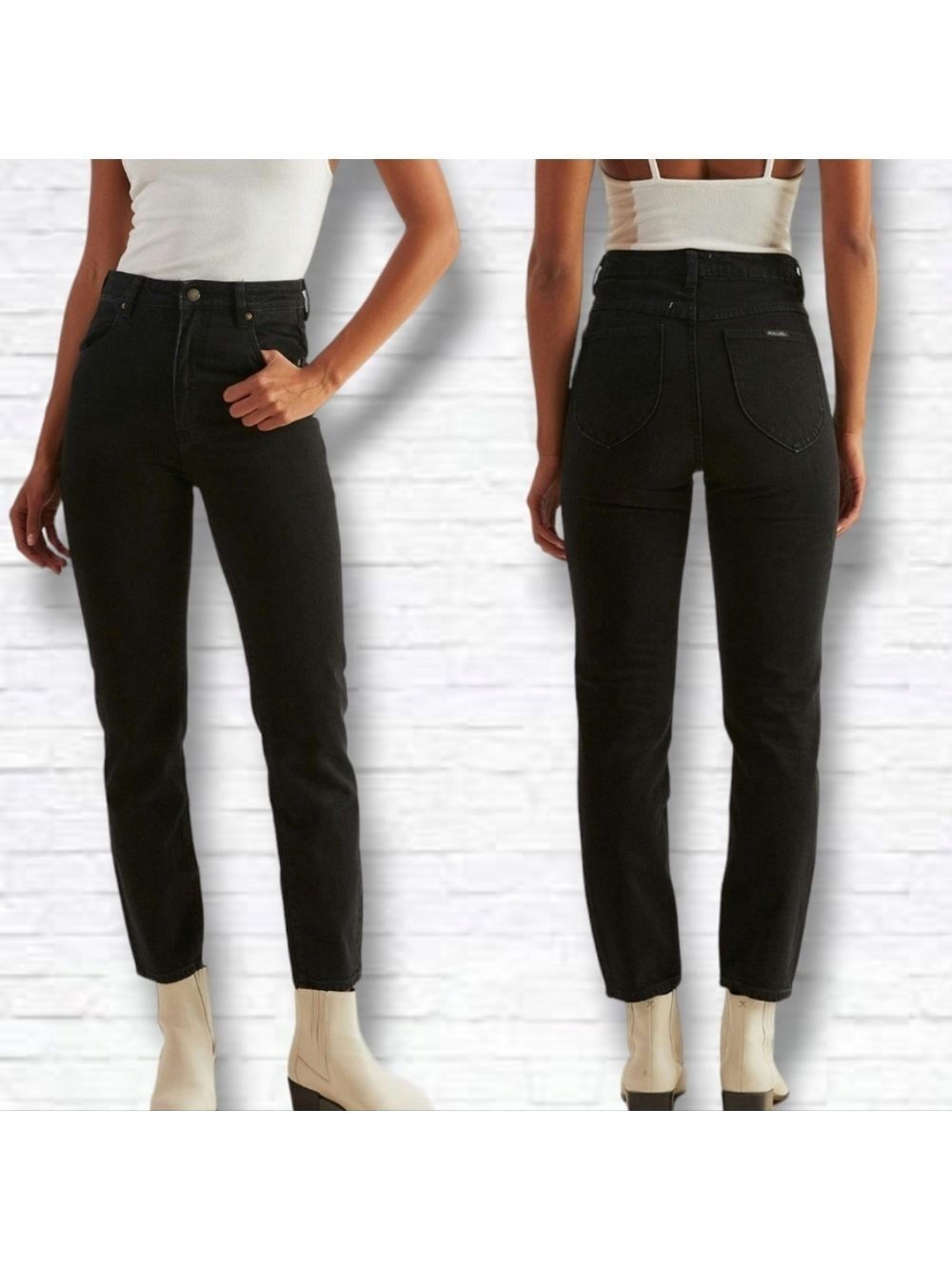 ROLLA'S Faded Black Dusters High Rise Slim Jean Size 29/8 x 28 L